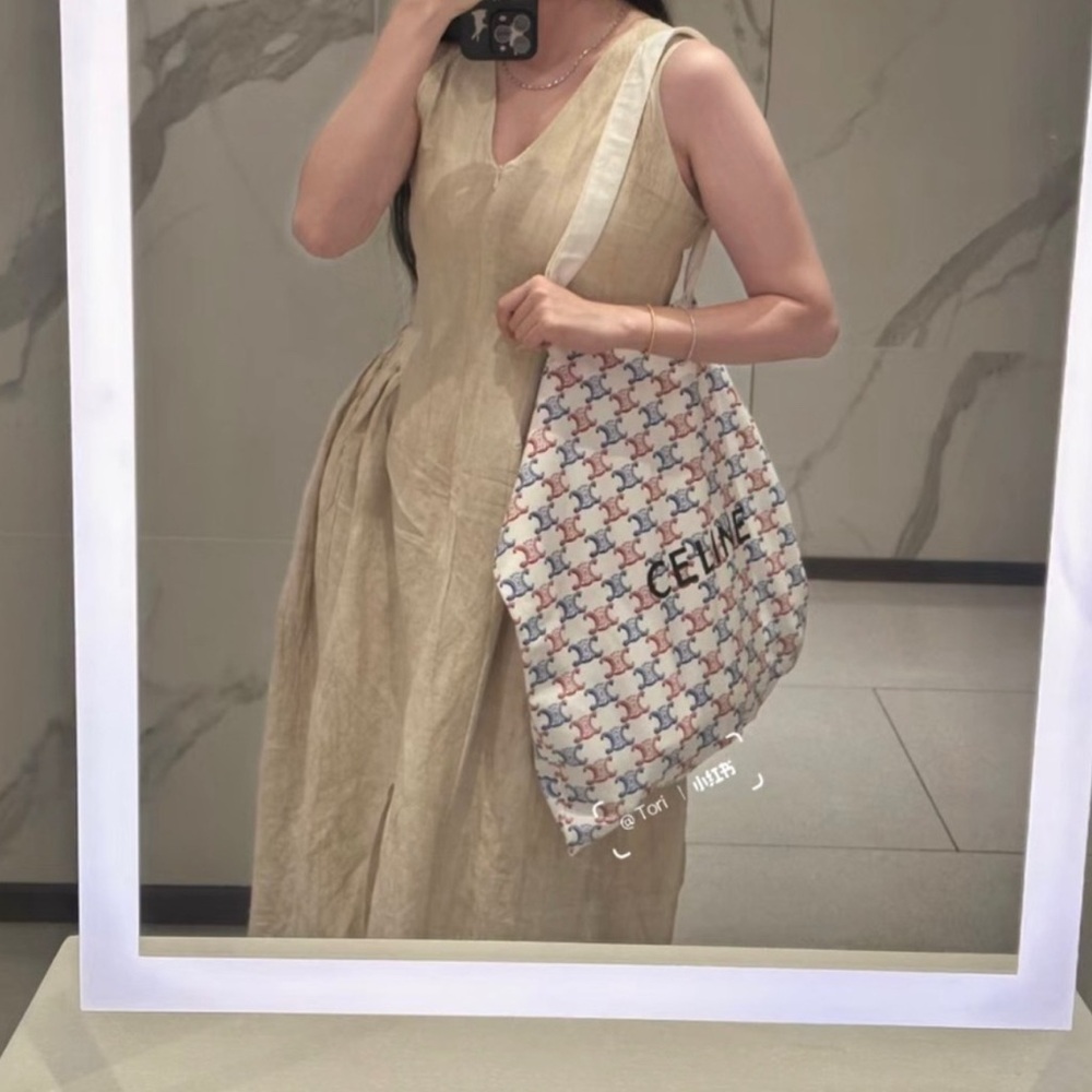 Celine White and Multicolor Women's Bag
